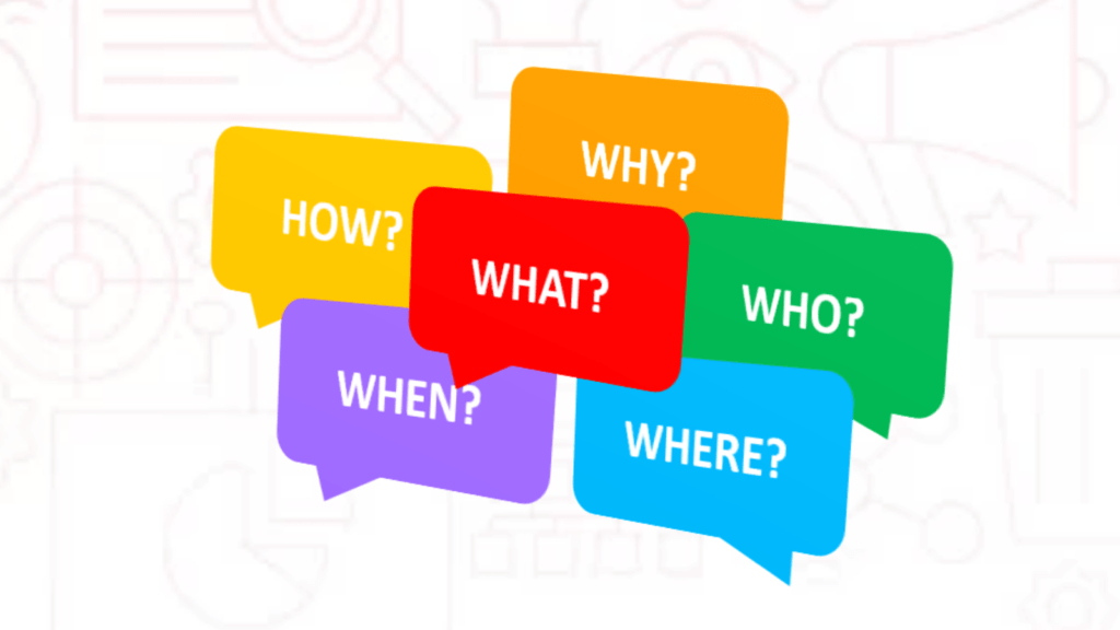 Not Understanding What, Why, How, Who, When, Where